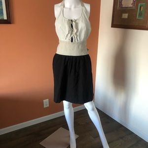 DANICA STUDIO cream, tan, and black apron